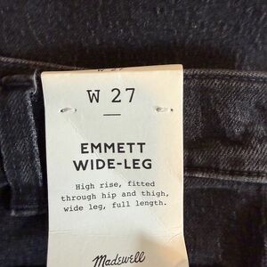 Madewell Black Wide-Leg Jeans